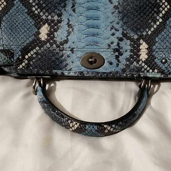 NWT Coach multidark denim embossed python gramercy - Picture 15 of 16